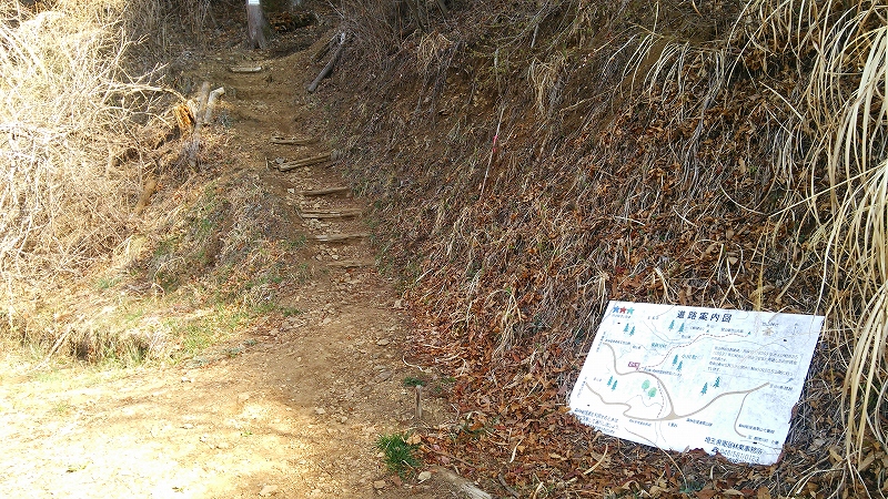 笠山への登山道