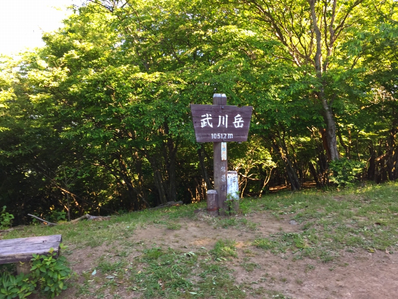 武川岳山頂(標高: 1,052m)